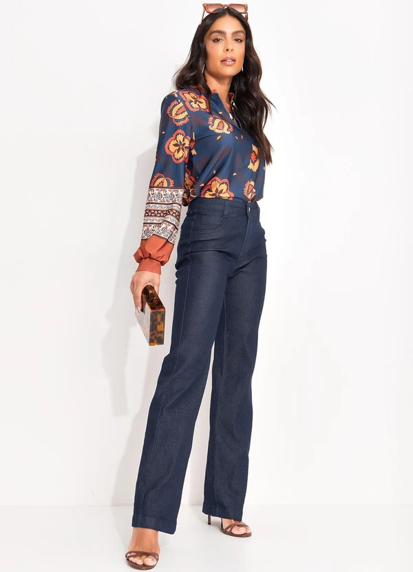 Quintess - Blusa Floral Boho em Malha Fria 5