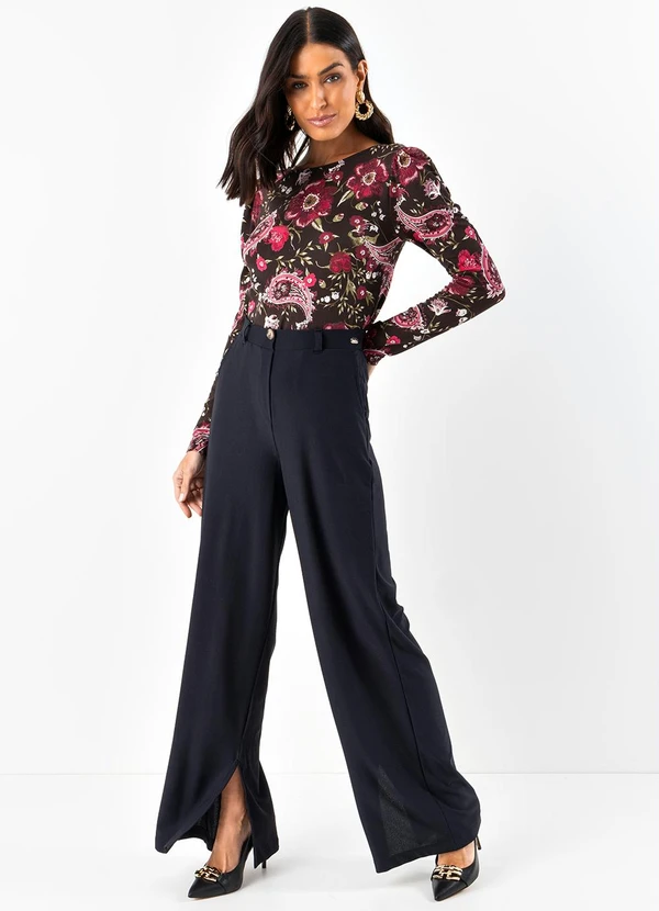 Quintess - Blusa Floral Folk em Malha de Viscose 3