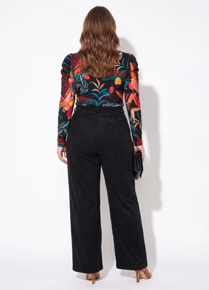 Quintess - Blusa Floral Savana com Mangas Bufantes - QUINTESS