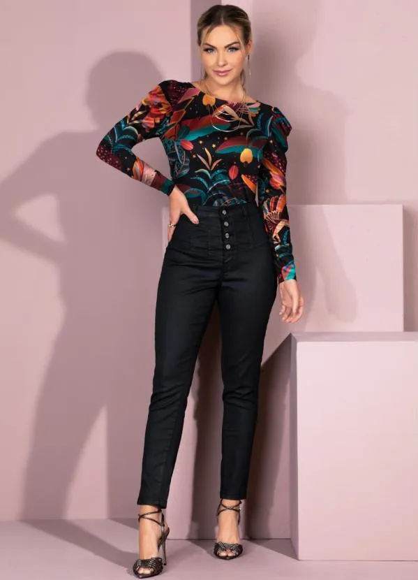 Quintess - Blusa Floral Savana com Mangas Bufantes 3