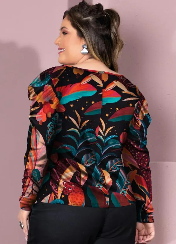 Quintess - Blusa Floral Savana com Mangas Bufantes 6