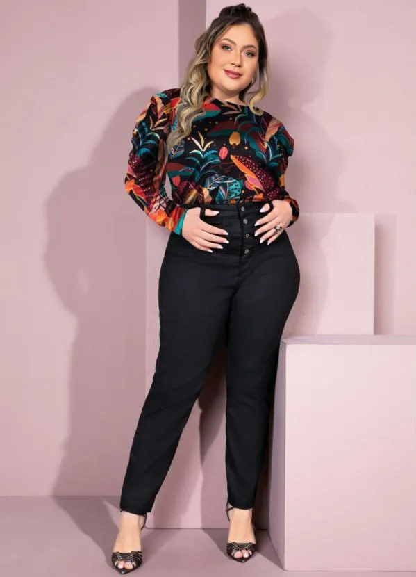 Quintess - Blusa Floral Savana com Mangas Bufantes 7