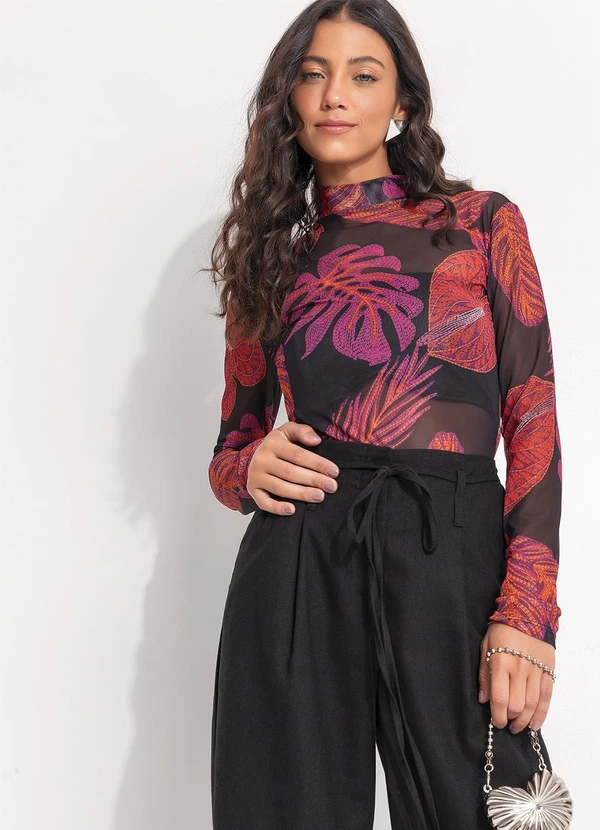 Quintess - Blusa Folhagem Bordada em Tule 5