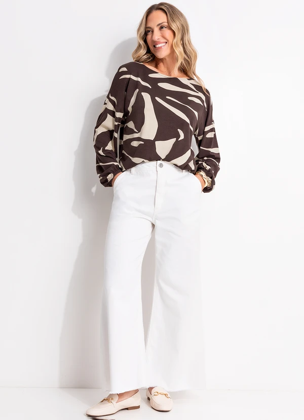 Quintess - Blusa Folhagem Orgânica em Malha de Viscose 3