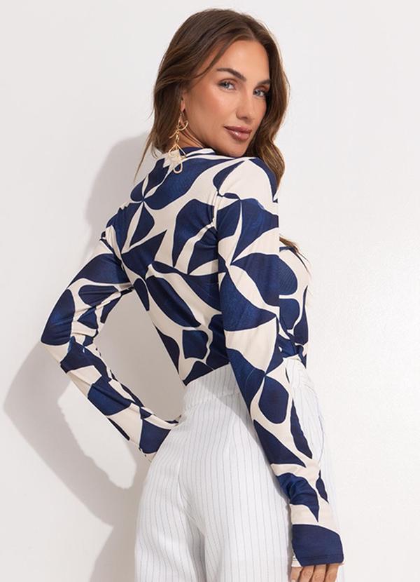 Quintess - Blusa Geométrico em Malha Canelada 8