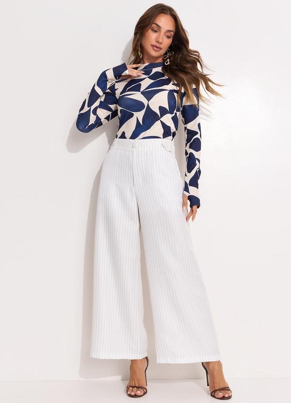 Quintess - Blusa Geométrico em Malha Canelada 7