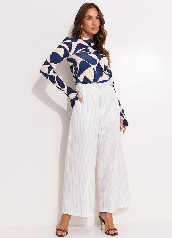 Quintess - Blusa Geométrico em Malha Canelada 5