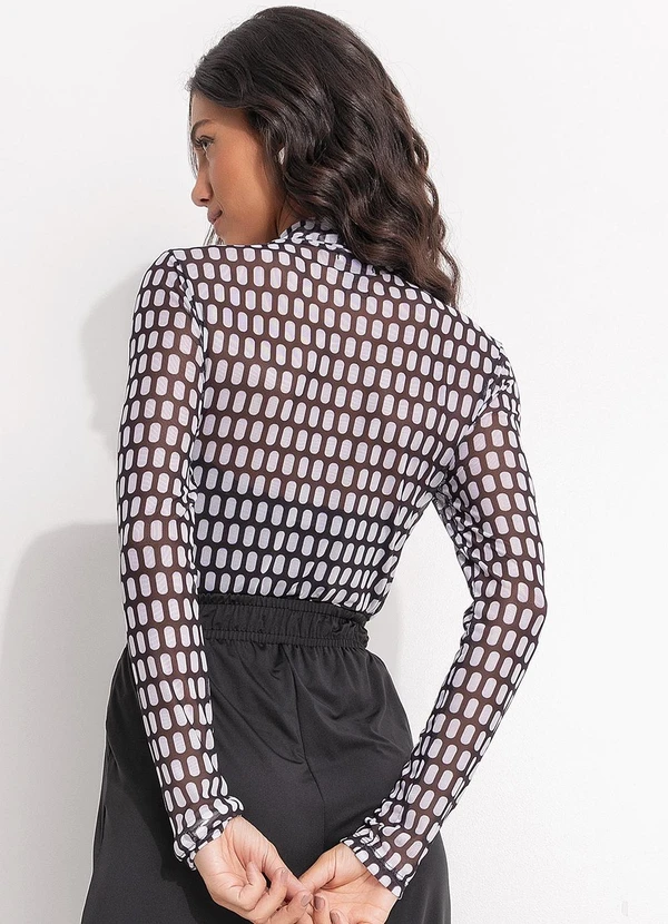 Quintess - Blusa Geométrico em Tule 2