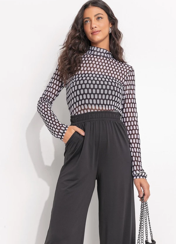 Quintess - Blusa Geométrico em Tule 6