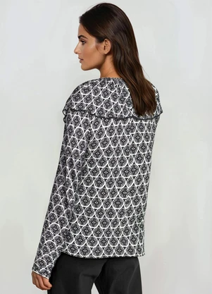 bonprix - Blusa Geométrico P&B - BONPRIX