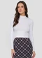 Sofie - Blusa Gola Alta Preto - variação: Branco