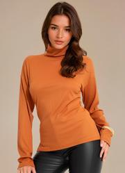 Blusa Gola Alta Caramelo