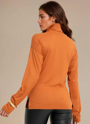 bonprix - Blusa Gola Alta Caramelo - BONPRIX