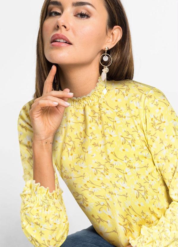 Outlet - Blusa Gola Alta Manga Longa Floral Liberty 3