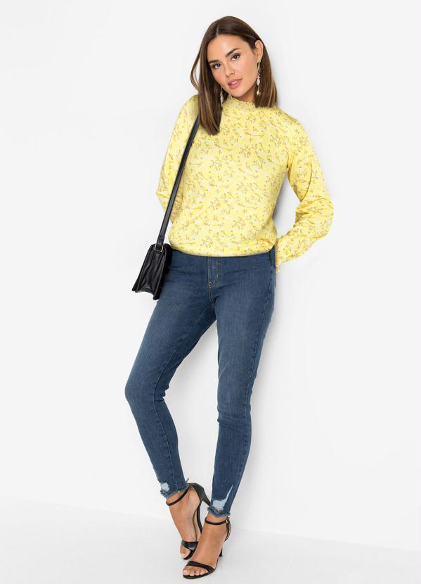 Outlet - Blusa Gola Alta Manga Longa Floral Liberty 4