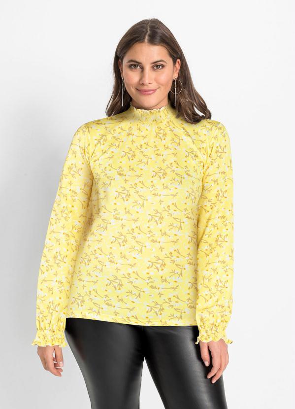 Outlet - Blusa Gola Alta Manga Longa Floral Liberty 5