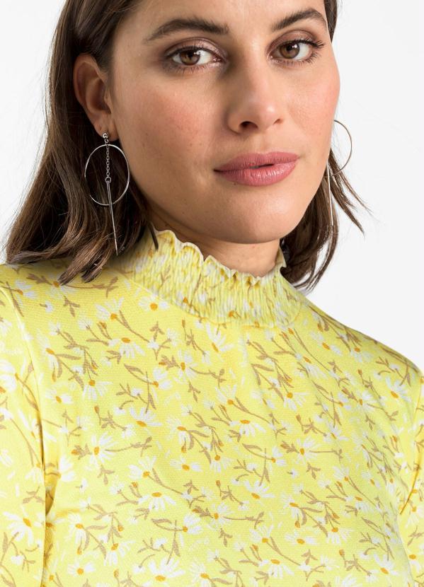 Outlet - Blusa Gola Alta Manga Longa Floral Liberty 7