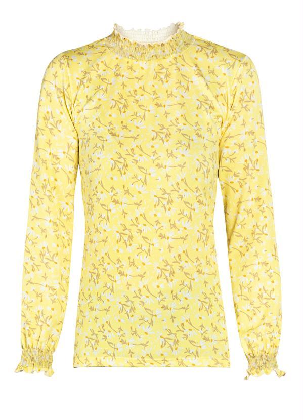 Outlet - Blusa Gola Alta Manga Longa Floral Liberty 8