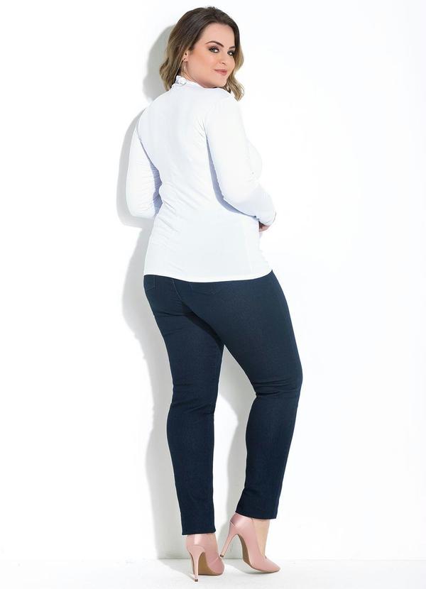 Quintess - Blusa Gola Alta Mangas Longas Branca 13