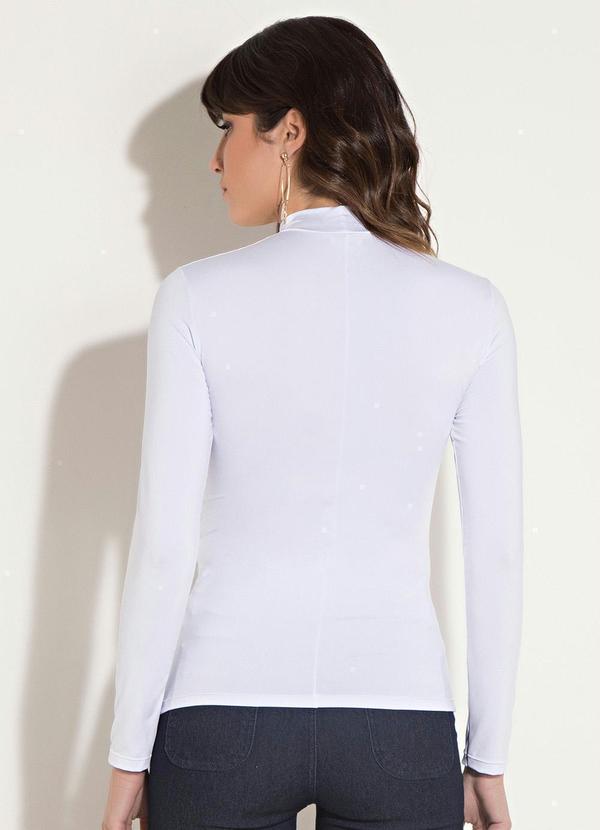 Quintess - Blusa Gola Alta Mangas Longas Branca 2