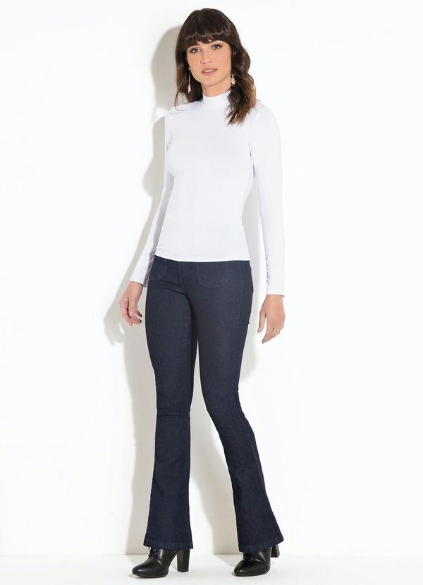 Quintess - Blusa Gola Alta Mangas Longas Branca 3