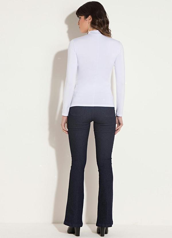 Quintess - Blusa Gola Alta Mangas Longas Branca 4
