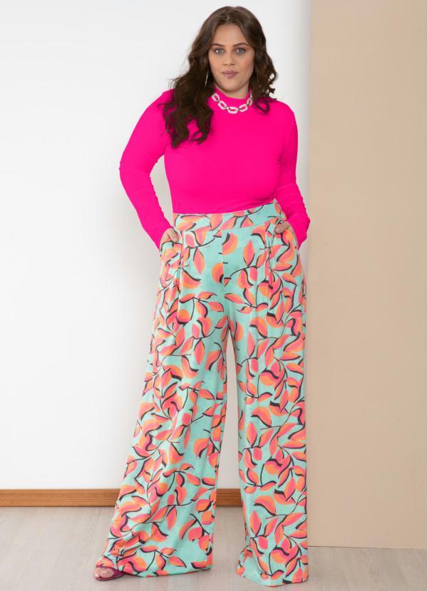 Quintess - Blusa Gola Alta Mangas Longas Pink 8