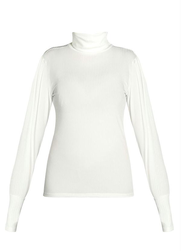 Queima Estoque - Blusa Gola Alta Off White 2