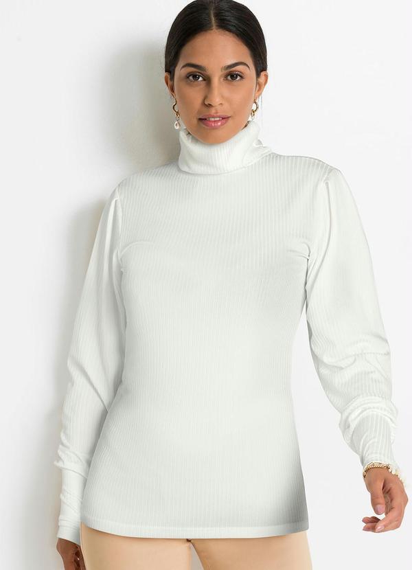 Queima Estoque - Blusa Gola Alta Off White 9