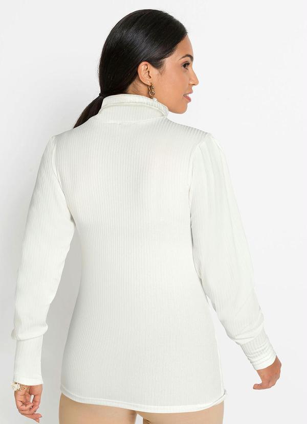 Queima Estoque - Blusa Gola Alta Off White 8