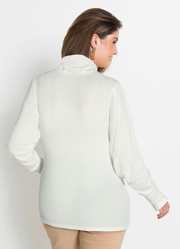 Queima Estoque - Blusa Gola Alta Off White 4