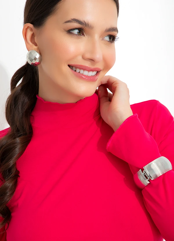 bonprix - Blusa Gola Alta Pink 5