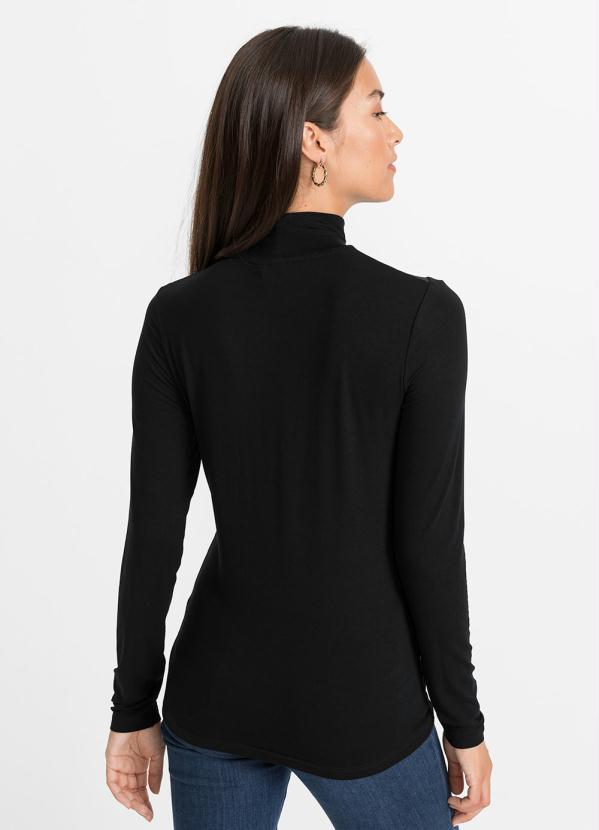 bonprix - Blusa Gola Alta Preta 2