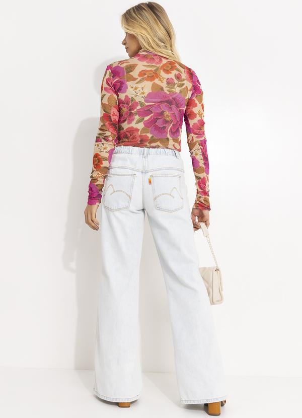 Farm - Blusa Gola Tule Izabel Bege 4