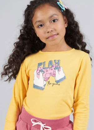 Soft Bonni - Blusa Infantil Menina Cotton Amarelo - SOFT BONNI