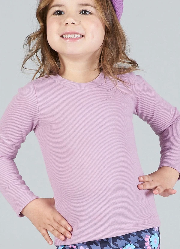 Soft Bonni - Blusa Infantil Menina Punho Rosa 1