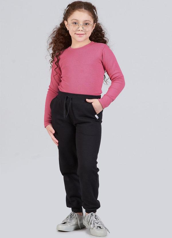 Soft Bonni - Blusa Infantil Menina Punho Rosa 2