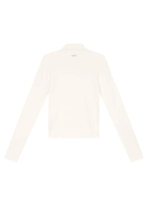 Enfim - Blusa Justa Canelada Off White - ENFIM