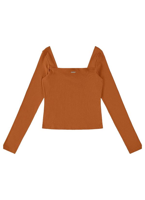 Enfim - Blusa Justa em Ribana Laranja 2