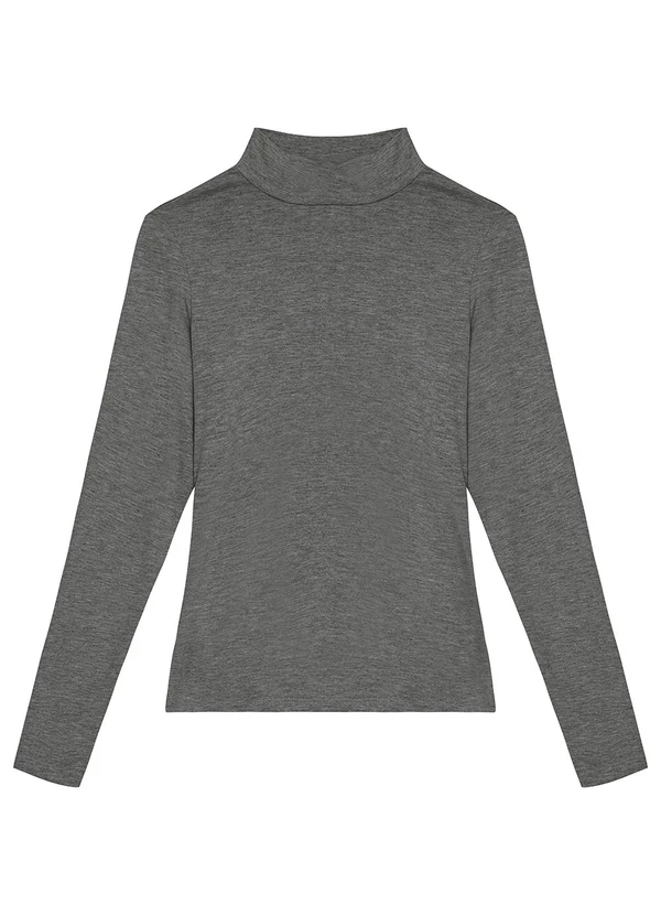 Enfim - Blusa Justa em Viscose Cinza