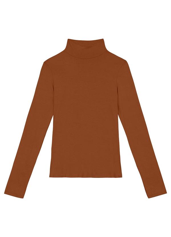 Enfim - Blusa Justa em Viscose Marrom