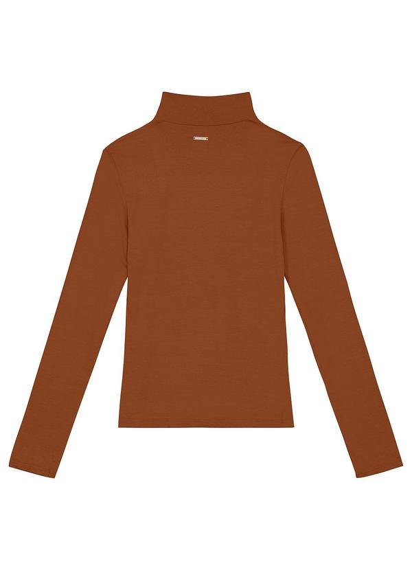 Enfim - Blusa Justa em Viscose Marrom 2