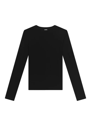 Enfim - Blusa Justa em Viscose Preto - ENFIM