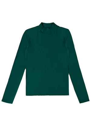 Enfim - Blusa Justa em Viscose Verde - ENFIM