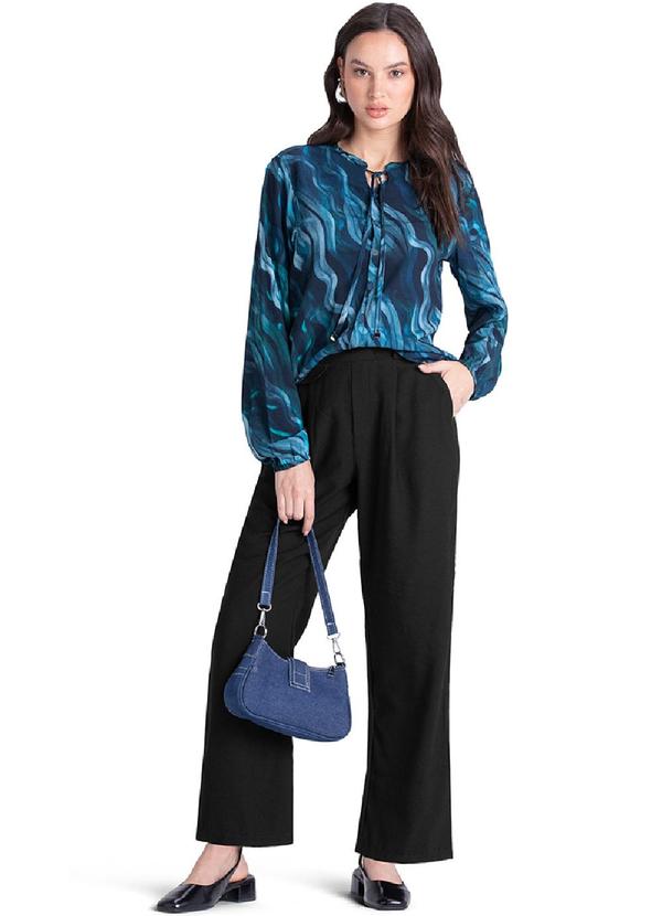 Rezzato - Blusa Laço Frontal Feminino Azul 1