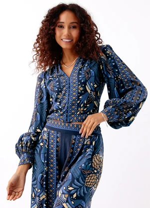 Farm - Blusa Lenço Magia Tropical - FARM