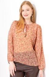 Blusa Liberty Rosa em Crepe Plano