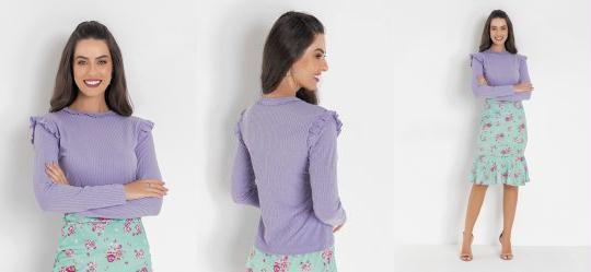 Blusa Lils com Babado no Decote