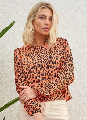Outlet - Blusa Lindsay Laranja - OUTLET