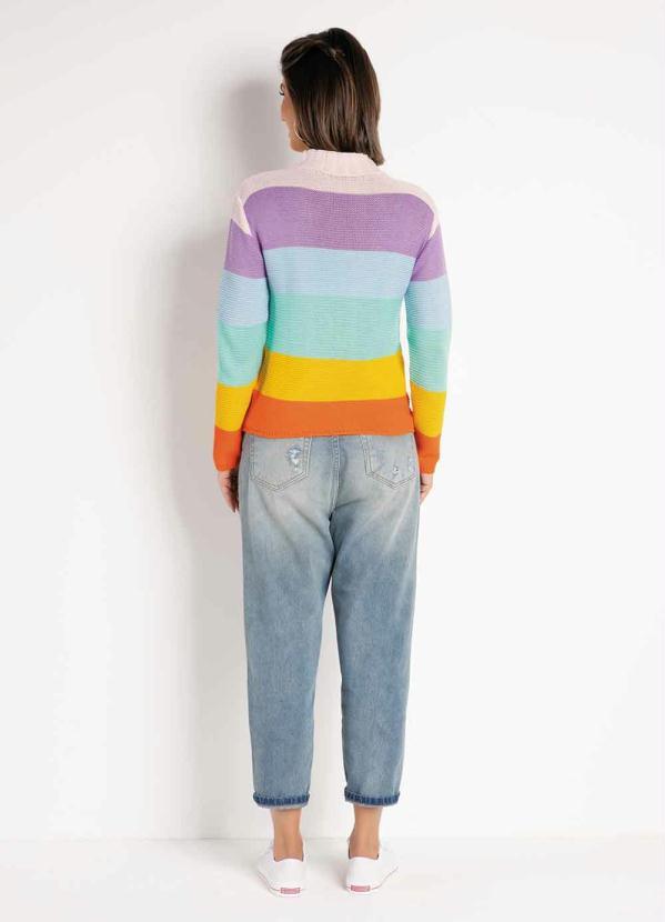 Rosalie - Blusa Listrada Colorida em Tricô com Mangas 5